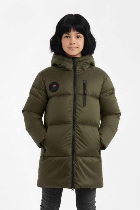 İçi Kürklü Su ve Rüzgar Geçirmez Kapüşonlu Kız Çocuk Mont - 9