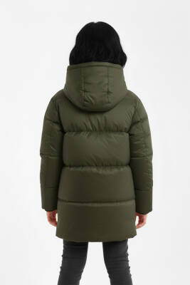 İçi Kürklü Su ve Rüzgar Geçirmez Kapüşonlu Kız Çocuk Mont - 11