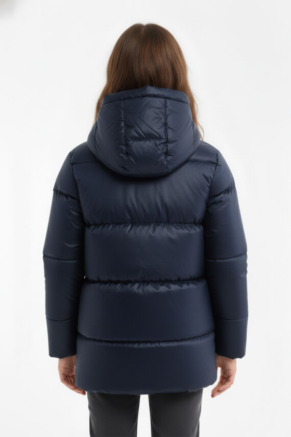 İçi Kürklü Su ve Rüzgar Geçirmez Kapüşonlu Kız Çocuk Mont - 17