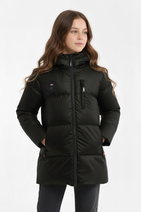 İçi Kürklü Su ve Rüzgar Geçirmez Kapüşonlu Kız Çocuk Mont - 19