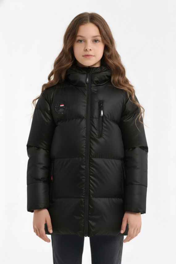 İçi Kürklü Su ve Rüzgar Geçirmez Kapüşonlu Kız Çocuk Mont - 22