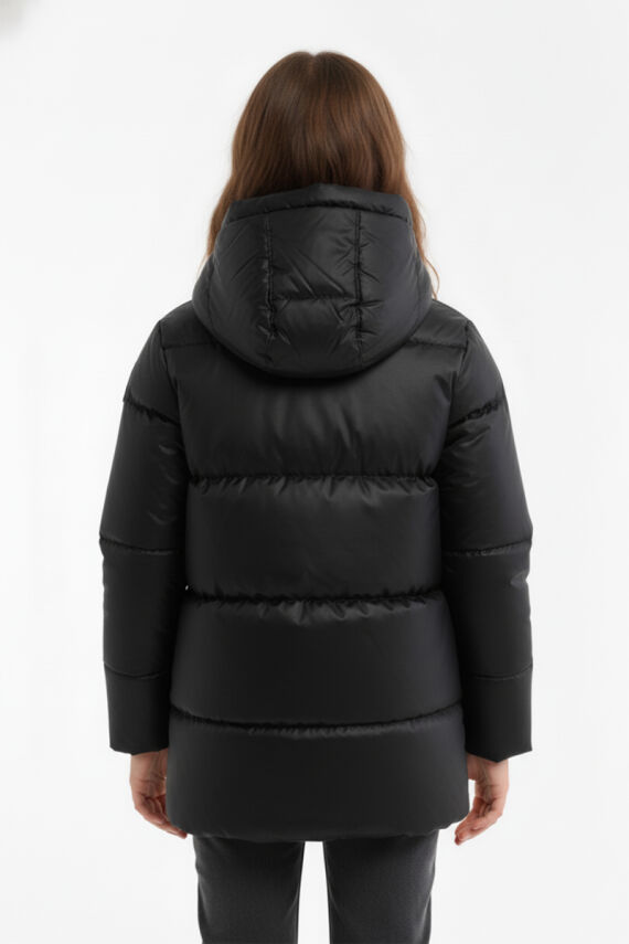 İçi Kürklü Su ve Rüzgar Geçirmez Kapüşonlu Kız Çocuk Mont - 23