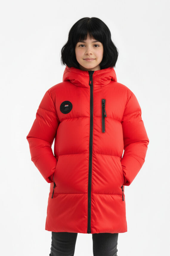 İçi Kürklü Su ve Rüzgar Geçirmez Kapüşonlu Kız Çocuk Mont - 27