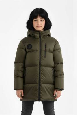 D1fference İçi Kürklü Cepli Kapüşonlu Jel Elyaflı Su ve Rügar Geçirmez Kız Çocuk Kışlık Mont - 7