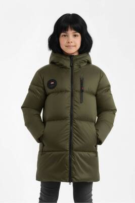 D1fference İçi Kürklü Cepli Kapüşonlu Jel Elyaflı Su ve Rügar Geçirmez Kız Çocuk Kışlık Mont - 9