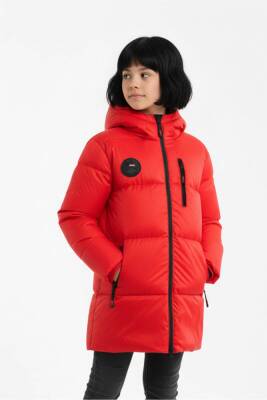 D1fference İçi Kürklü Cepli Kapüşonlu Jel Elyaflı Su ve Rügar Geçirmez Kız Çocuk Kışlık Mont - 16