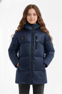 D1fference İçi Kürklü Cepli Kapüşonlu Jel Elyaflı Su ve Rügar Geçirmez Kız Çocuk Kışlık Mont - 21