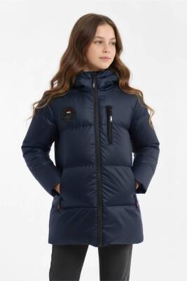 D1fference İçi Kürklü Cepli Kapüşonlu Jel Elyaflı Su ve Rügar Geçirmez Kız Çocuk Kışlık Mont - 22