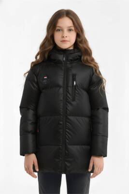 D1fference İçi Kürklü Cepli Kapüşonlu Jel Elyaflı Su ve Rügar Geçirmez Kız Çocuk Kışlık Mont - 28