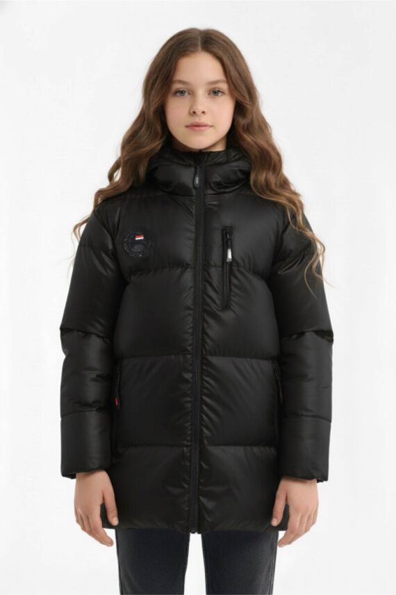 D1fference İçi Kürklü Cepli Kapüşonlu Jel Elyaflı Su ve Rügar Geçirmez Kız Çocuk Kışlık Mont - 28