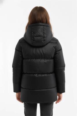 D1fference İçi Kürklü Cepli Kapüşonlu Jel Elyaflı Su ve Rügar Geçirmez Kız Çocuk Kışlık Mont - 29