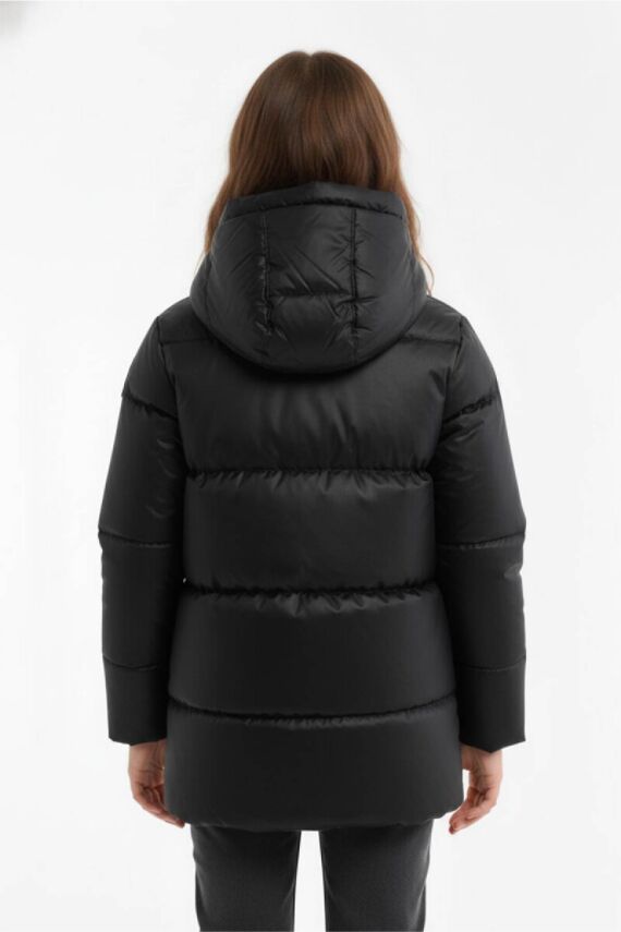 D1fference İçi Kürklü Cepli Kapüşonlu Jel Elyaflı Su ve Rügar Geçirmez Kız Çocuk Kışlık Mont - 29