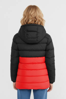 İçi Kürklü Su ve Rüzgar Geçirmez Kapüşonlu Kız Çocuk Mont - 6