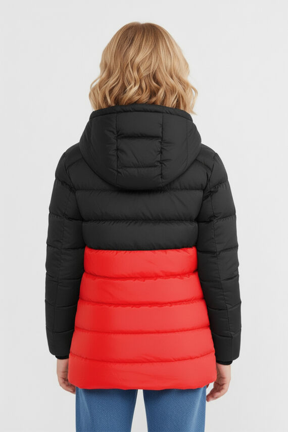 İçi Kürklü Su ve Rüzgar Geçirmez Kapüşonlu Kız Çocuk Mont - 6