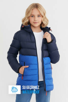 İçi Kürklü Su ve Rüzgar Geçirmez Kapüşonlu Kız Çocuk Mont - 9