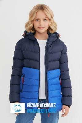 İçi Kürklü Su ve Rüzgar Geçirmez Kapüşonlu Kız Çocuk Mont - 10