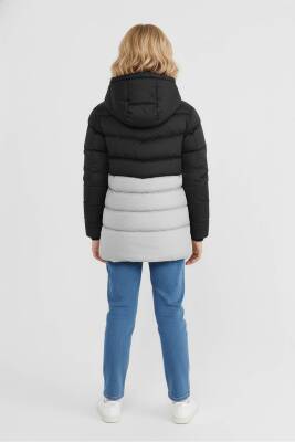 D1fference İçi Kürklü Cepli Kapüşonlu Jel Elyaflı Su ve Rügar Geçirmez Kız Çocuk Kışlık Mont - 4