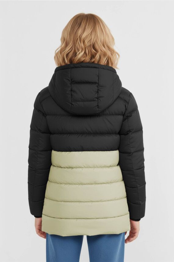 D1fference İçi Kürklü Cepli Kapüşonlu Jel Elyaflı Su ve Rügar Geçirmez Kız Çocuk Kışlık Mont - 22