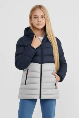 D1fference İçi Kürklü Cepli Kapüşonlu Jel Elyaflı Su ve Rügar Geçirmez Kız Çocuk Kışlık Mont - 25