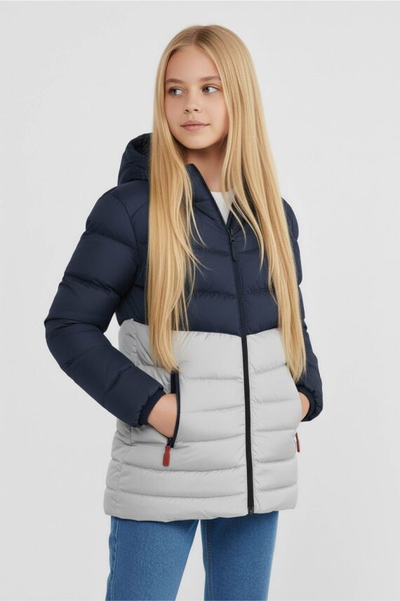 D1fference İçi Kürklü Cepli Kapüşonlu Jel Elyaflı Su ve Rügar Geçirmez Kız Çocuk Kışlık Mont - 27