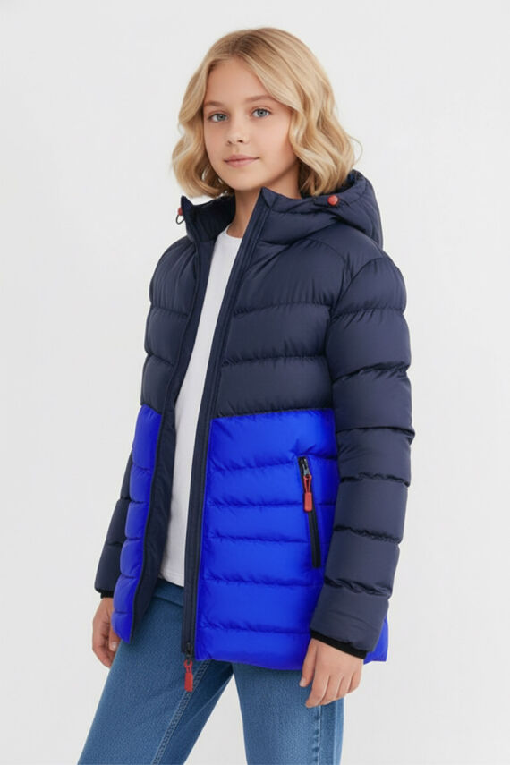 D1fference İçi Kürklü Cepli Kapüşonlu Jel Elyaflı Su ve Rügar Geçirmez Kız Çocuk Kışlık Mont - 31