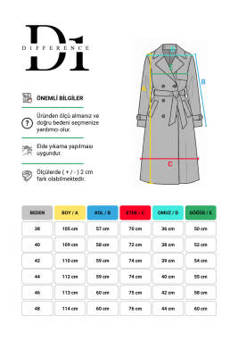 Su Geçirmez Kruvaze Yaka Sık Dokuma Kadın Trençkot - 22