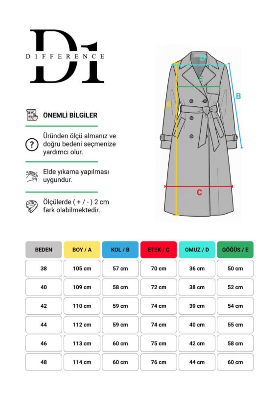 Su Geçirmez Kruvaze Yaka Sık Dokuma Kadın Trençkot - 22