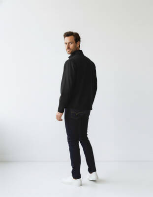 Su ve Rüzgar Geçirmez İçi Polarlı Erkek Softjel Mont - 4