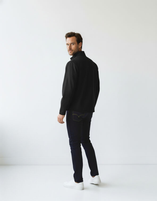 Su ve Rüzgar Geçirmez İçi Polarlı Erkek Softjel Mont - 4