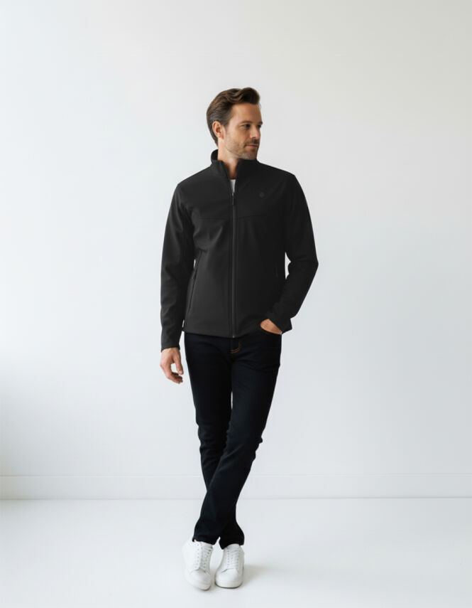 Su ve Rüzgar Geçirmez İçi Polarlı Erkek Softjel Mont - 2