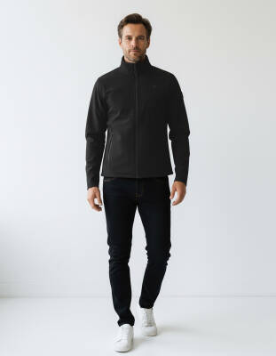 Su ve Rüzgar Geçirmez İçi Polarlı Erkek Softjel Mont - 3