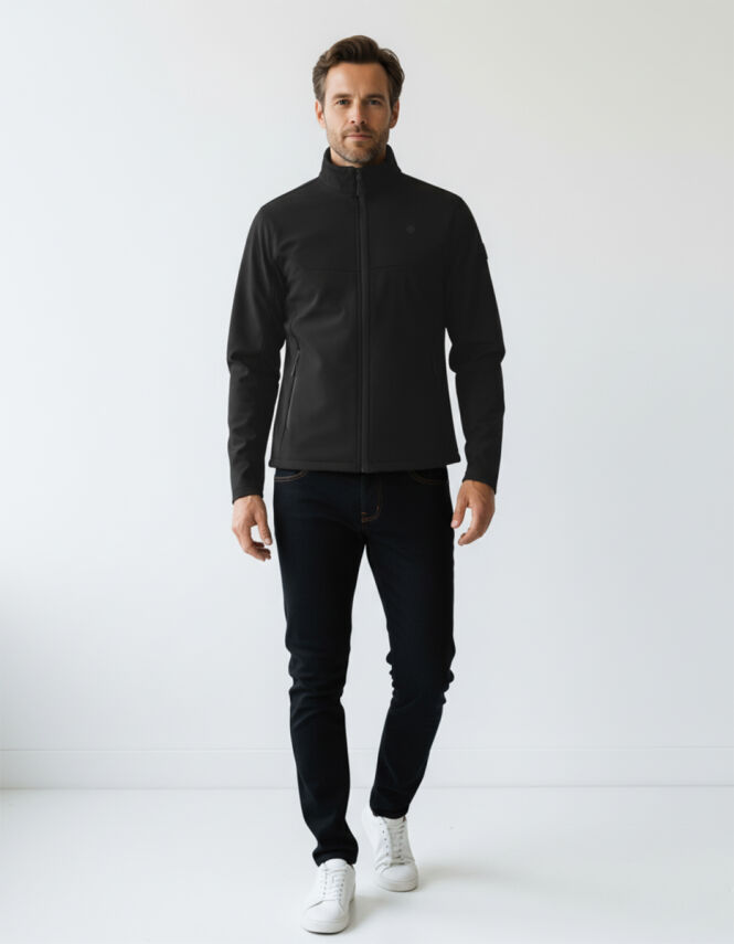 Su ve Rüzgar Geçirmez İçi Polarlı Erkek Softjel Mont - 3