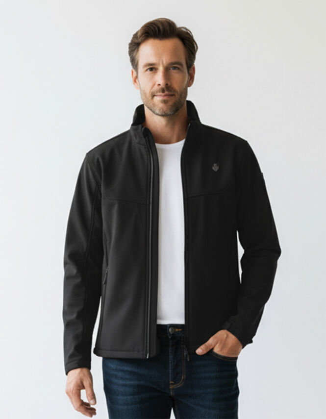 Su ve Rüzgar Geçirmez İçi Polarlı Erkek Softjel Mont - 1