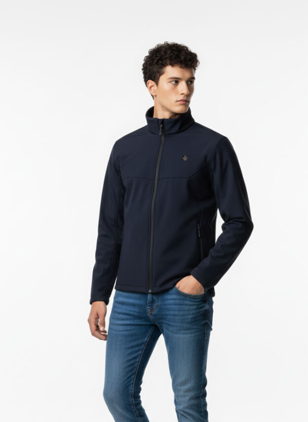 Su ve Rüzgar Geçirmez İçi Polarlı Erkek Softjel Mont - 7