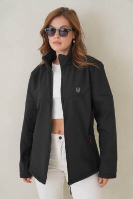 Su ve Rüzgar Geçirmez İçi Polarlı Kadın Softjel Mont - 3