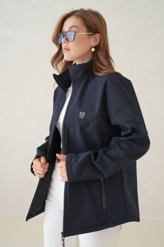 Su ve Rüzgar Geçirmez İçi Polarlı Kadın Softjel Mont - 9