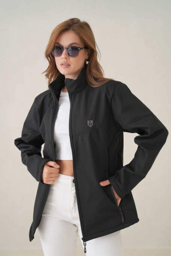 D1fference İçi Astarlı Cepli  Jel Elyaflı Su ve Rügar Geçirmez Kadın Softshell - 1