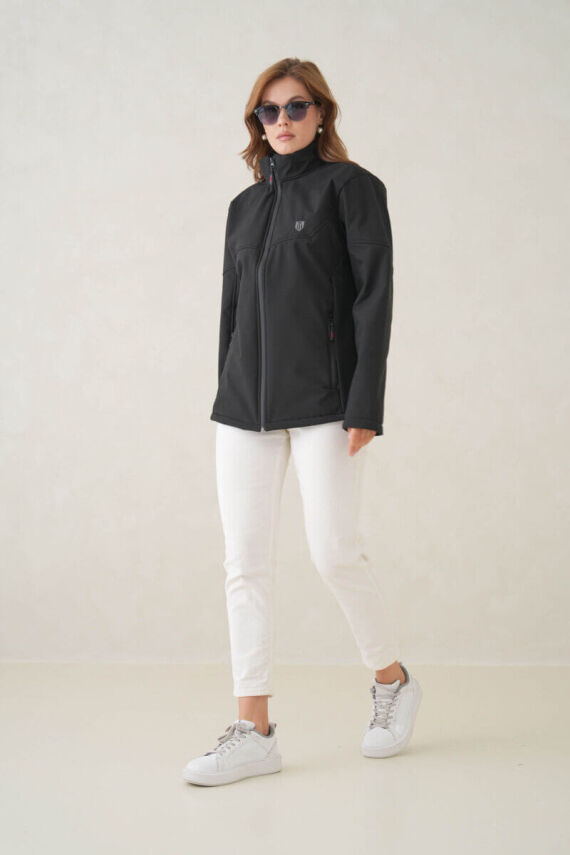 D1fference İçi Astarlı Cepli  Jel Elyaflı Su ve Rügar Geçirmez Kadın Softshell - 2