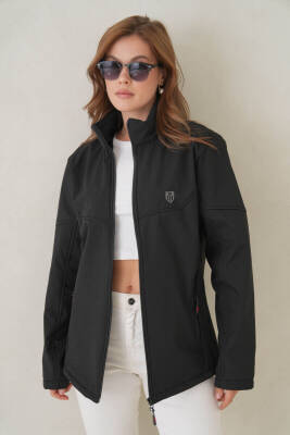 D1fference İçi Astarlı Cepli  Jel Elyaflı Su ve Rügar Geçirmez Kadın Softshell - 3