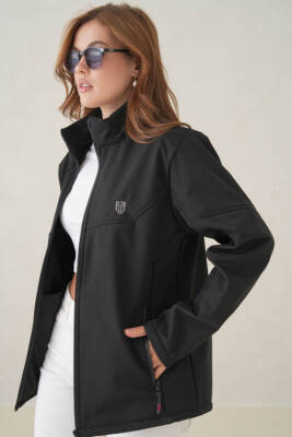 D1fference İçi Astarlı Cepli  Jel Elyaflı Su ve Rügar Geçirmez Kadın Softshell - 4