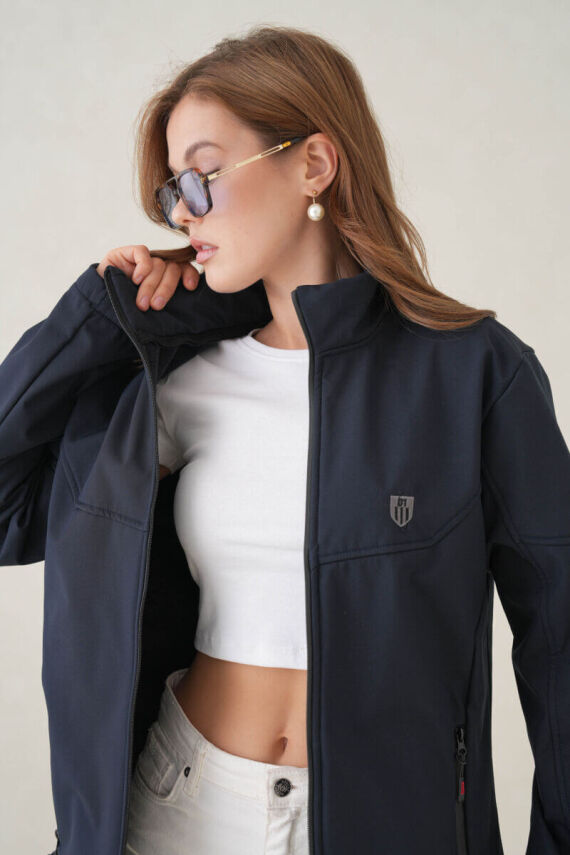 D1fference İçi Astarlı Cepli  Jel Elyaflı Su ve Rügar Geçirmez Kadın Softshell - 11